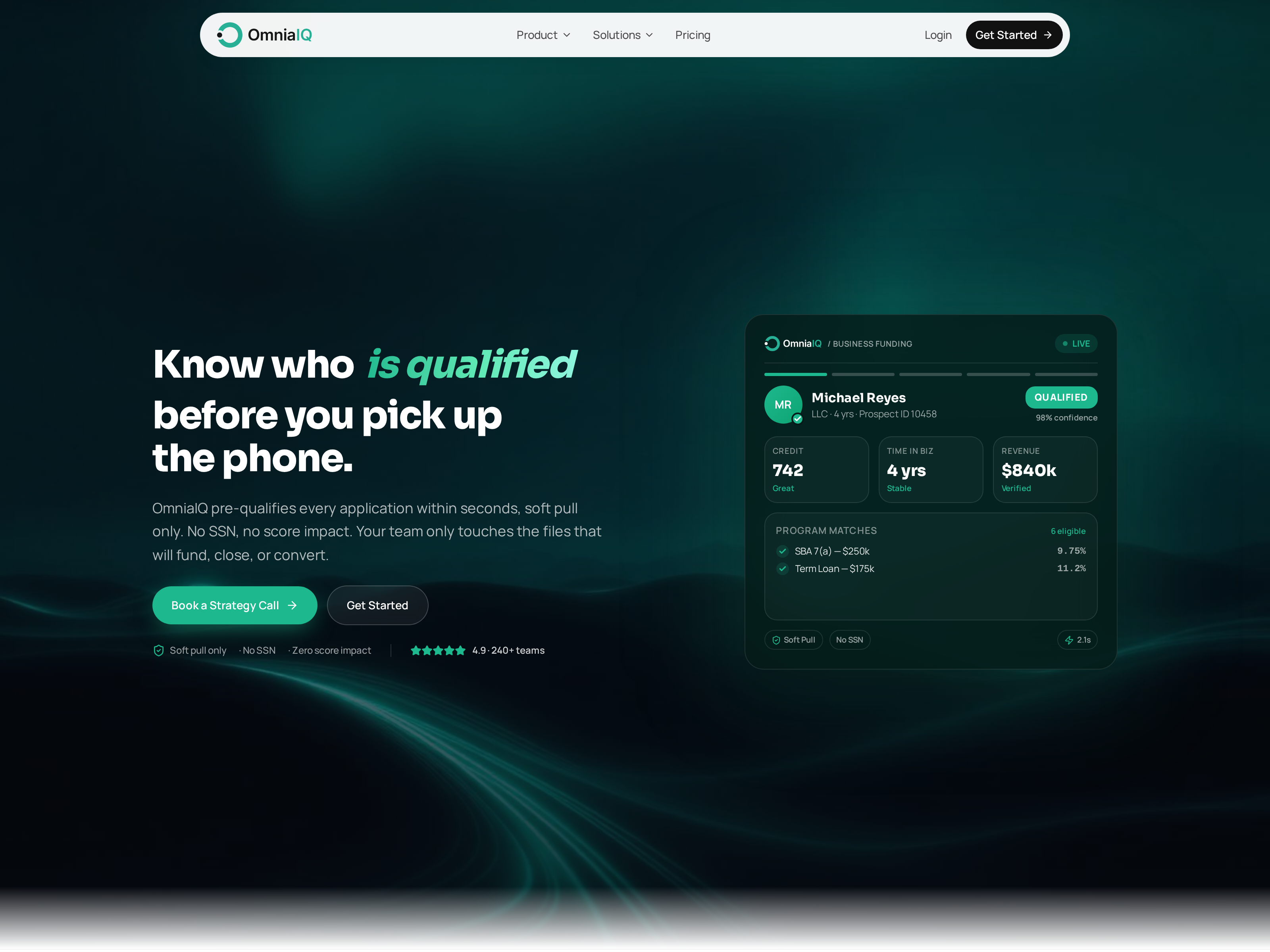 OmniaIQ website screenshot