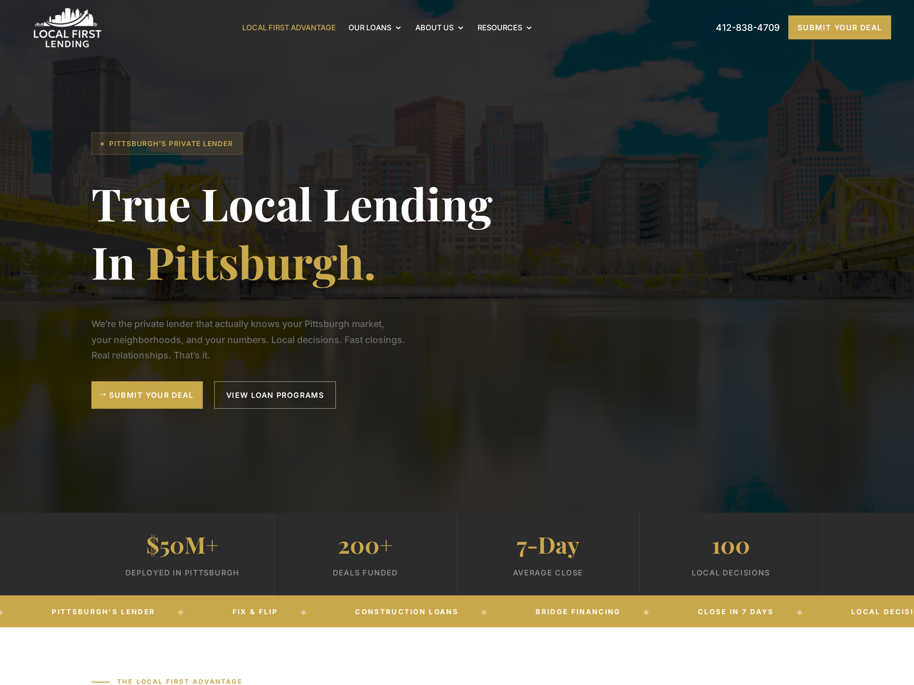 Local First Lending website screenshot